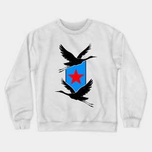 Black stork red star Crewneck Sweatshirt